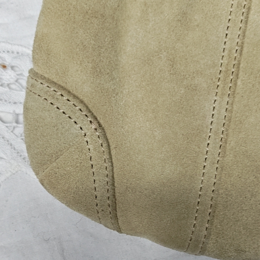 🧧 Coach Tan Suede Leather Drawstring Pouch - Picture 8 of 11